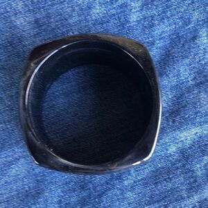 Black Square Bangle Bracelet
